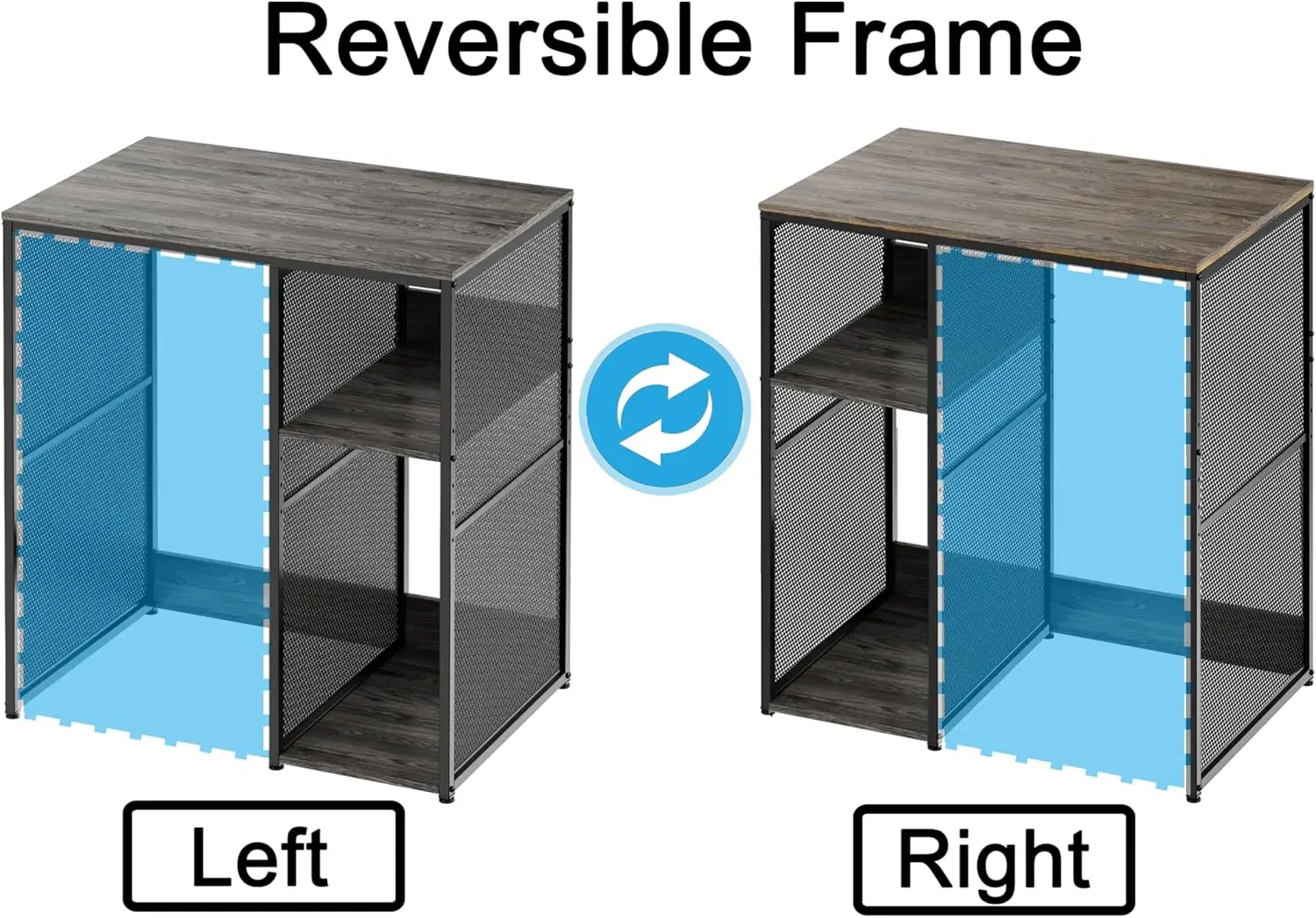 3-Tier Coffee Bar Cabinet with Mini Fridge Space, Heavy-Duty Rustic Grey Microwave Stand Baker Rack, Utility Storage