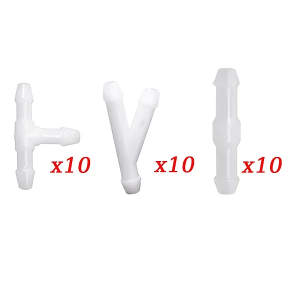 Multi-Type Car Windshield Washer Nozzles Hose Connector Kit - Wiper Spray Pipe Joint for Windscreen Accessories