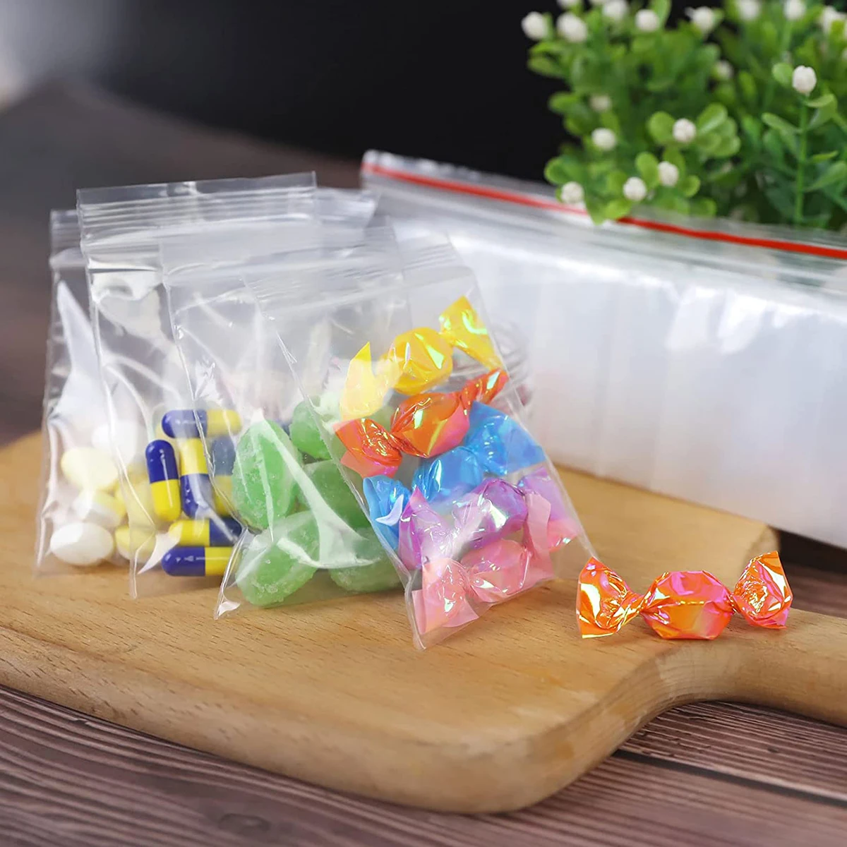 Thick Small Clear Zip Lock Plastic Bags Reclosable Transparent Bag Food Packaging Ziplock Storage Bags Jewelry Packing Poly Bag 5