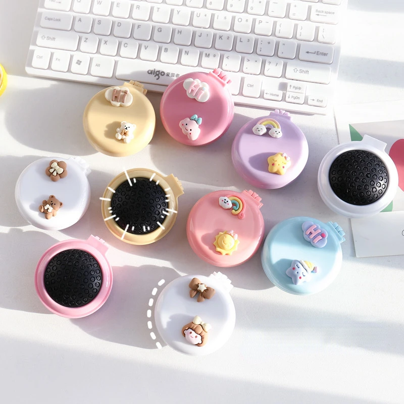 Hair Brush Comb Cute Cartoon Folding Comb with Cosmetic Mirror for Girls Air Cushion Massage Portable Comb Kids Dress Up Makeups Toy Gifts hair brush comb baby hair comb