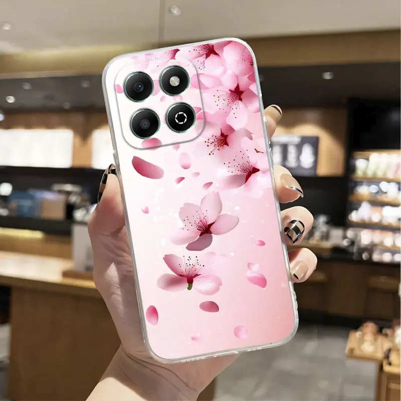 Luxury Clear Shockproof Silicone Soft Phone Case with Transparent Print Design