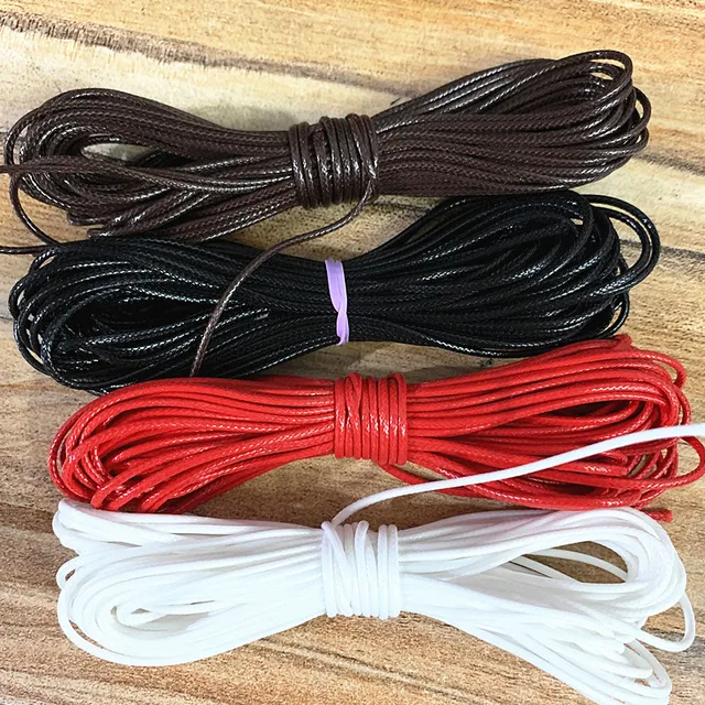 0.5 0.8 1.0 1.5 2.0mm Waxed Cord Waxed Thread Cord String Strap Necklace Rope Beads for Jewelry Making Diy Bracelet Accessories 2