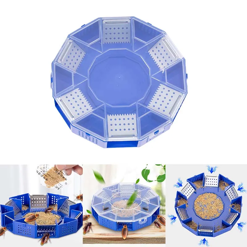 1pc Blue Cockroach Trap Pest Pest Insect Countermeasure Fly Killer Trap Cockroach Killer Reusable durable hight quailtly insect traps