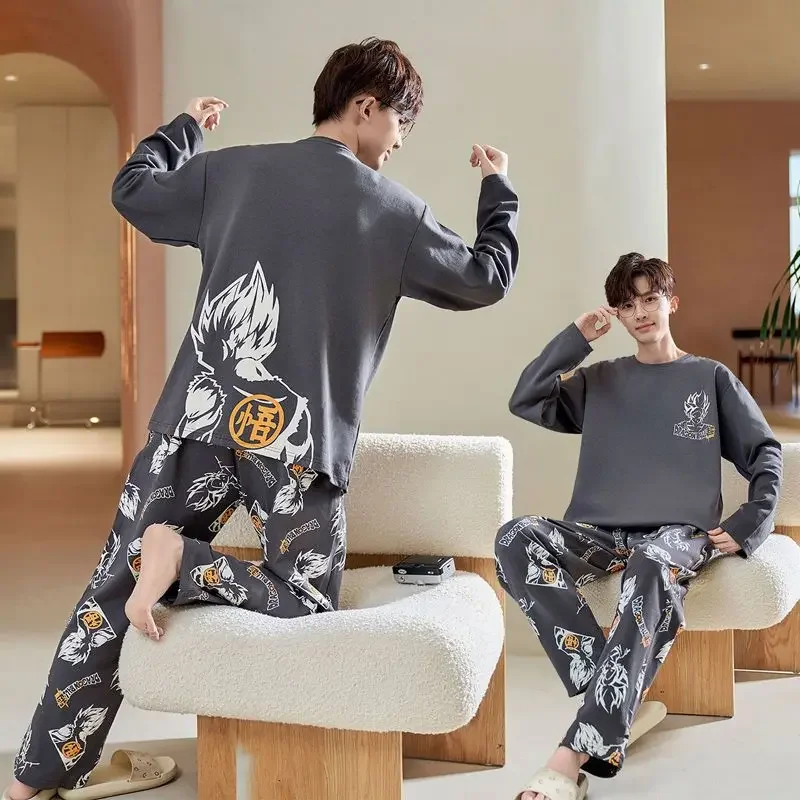 Dragon Ball Z Boys Short Sleeve Long Leg Pyjama Set Grey Goku | IL