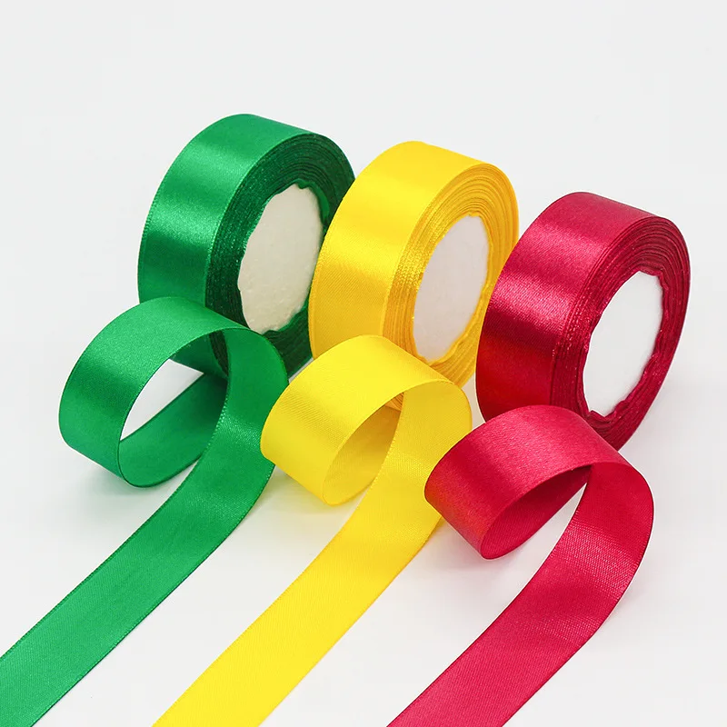 

114Yds шелковая атласная лента для украшения свадебной вечеринки, пригласительная открытка, для упаковки подарков, принадлежности для скрапбукинга Riband Sew Craft 25 мм