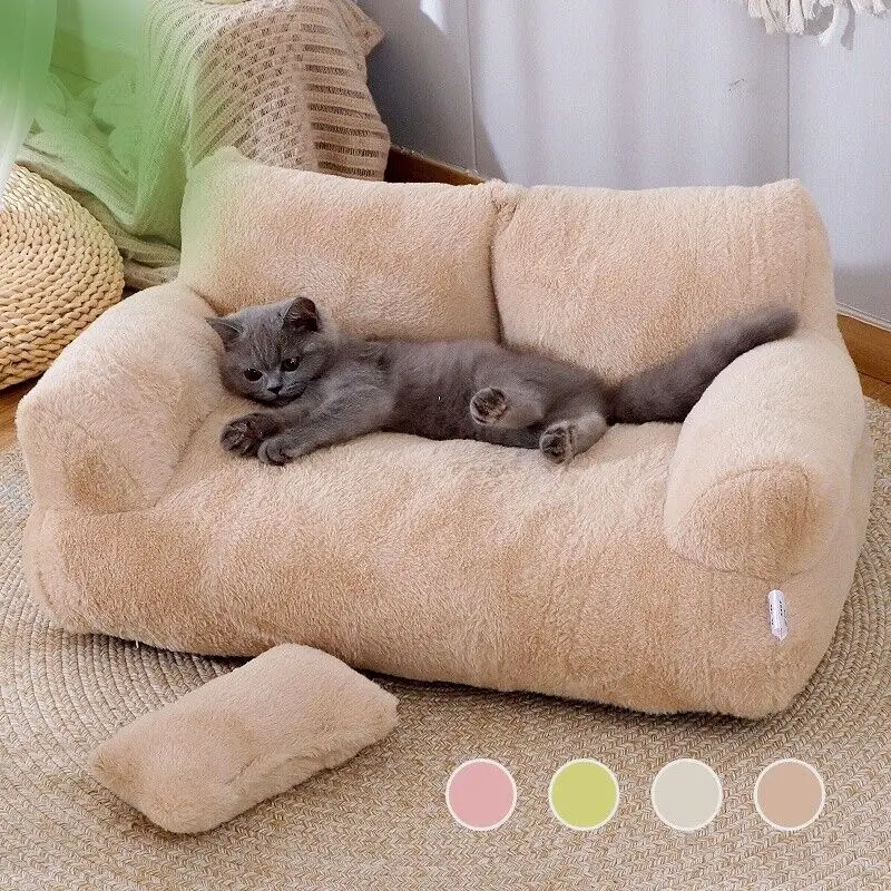 Lit Pour Chien De Noël En Forme De Traîneau - Taille S, Peluche Lavable, Base Antidérapante, Thème Festif