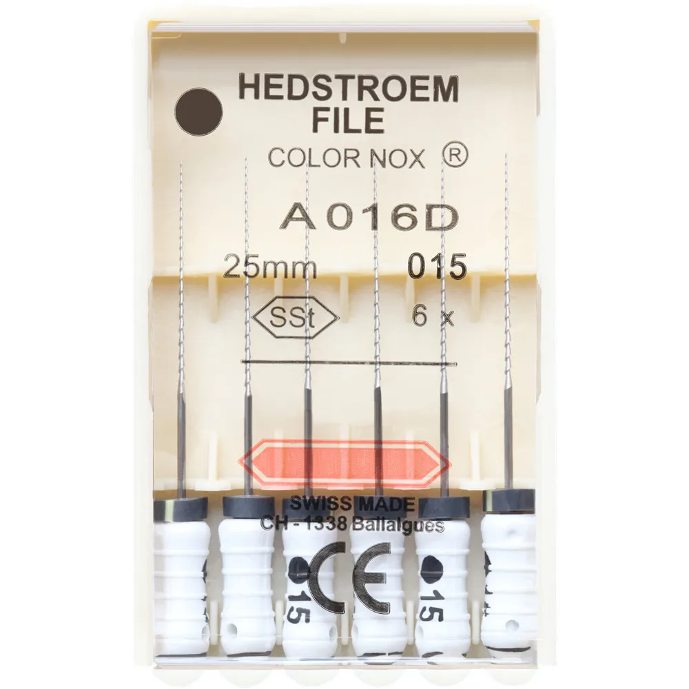 6pcs/Pack Dental HEDSTROEM FILE 21/25mm Stainless Steel endo Root Canal Files H-FILES Hand Use Endodontic Dentistry Instruments 5