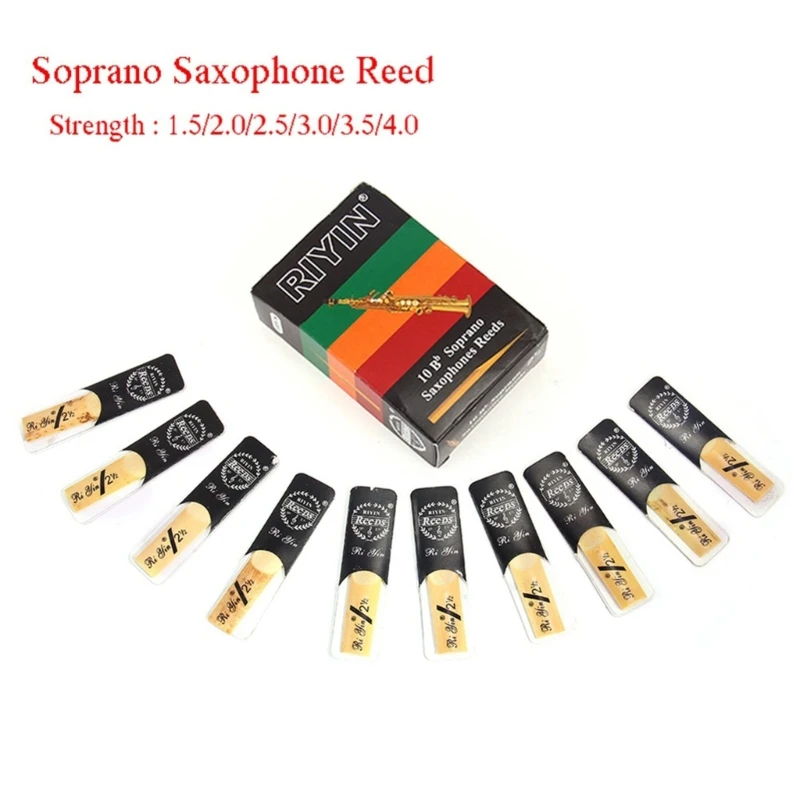 

10pcs Saxophone Set with Strength 1.5 2.0 2.5 3.5 for Soprano Sax Woodwind Accessories Replacements