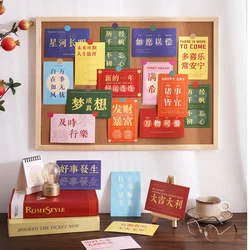 30 Sheets Chinese Characters Coloured Decorative Card Dreams Come True Greeting Card Postcards Diy Photo Props Wall Stickers