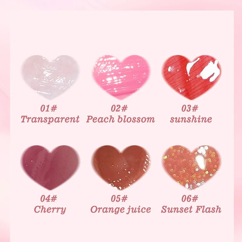 6PCS Moisturizing Lip Gloss Transparent Lip Oil Hydrating Lip Glaze Lip Plumper Hydrating Make Up Liquid Lipstick Lips Cosmetics 3