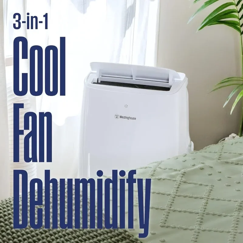 Westinghouse 8,000 BTU Air Conditioner Portable For Rooms Up To 350 Square Feet, Portable AC with Home Dehumidifier