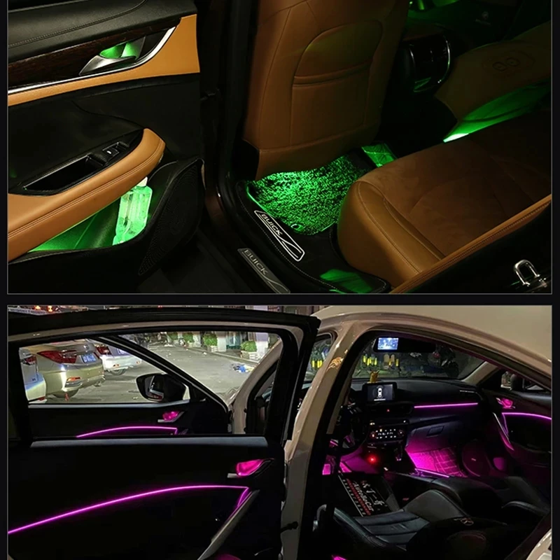 Sinfonía coche luz ambiente RGB 2013 Color coche interior Led tira acrílico  coche ambiente atmósfera luz en AliExpress