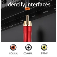 YYAUDIO 4N OFC 75ohm Hifi Digital Coaxial Audio Video Rca Cable Hi-end RCA to RCA Male Subwoofer Audio Cable 1m 2m 3m 5m 8m 10m 4