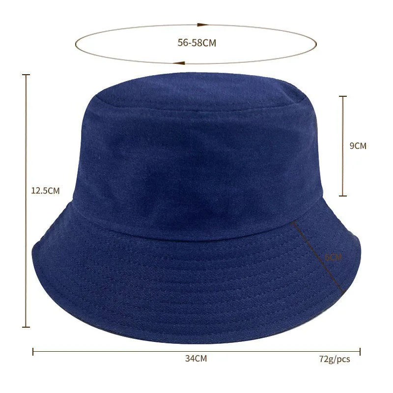 DIY Print Embroidery Bucket Hats Fisherman Cap Basin Caps Panama gorros Cotton Sun Hats
