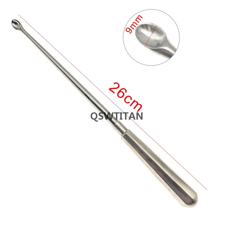 Orthopedics Bone Curette Stainless steel Bone Spoon 26cm long Veterinary Surgical Instruments