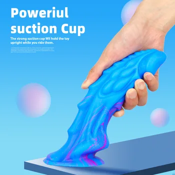Soft Silicone Realistic Dragon Dildo Suction Cup Dildo Prostate Massager Large Butt Plug Thick Dildos Anal Sex Toys for Women 6
