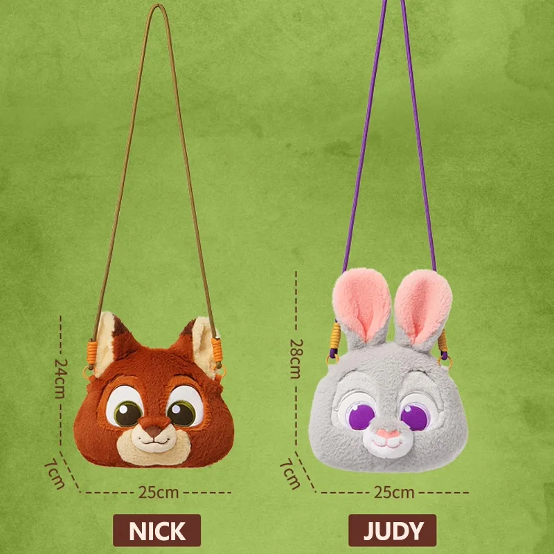 Disney Zootopia Series Mini Crossbody Bag 25CM Plush Nick Judy Cute Handbag For Girls Shoulder Bags 2