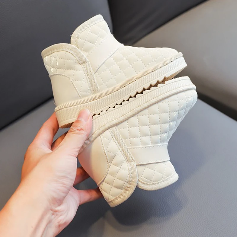 Leather Ankle Boots for Kids Warm Winter Outdoor Shoes