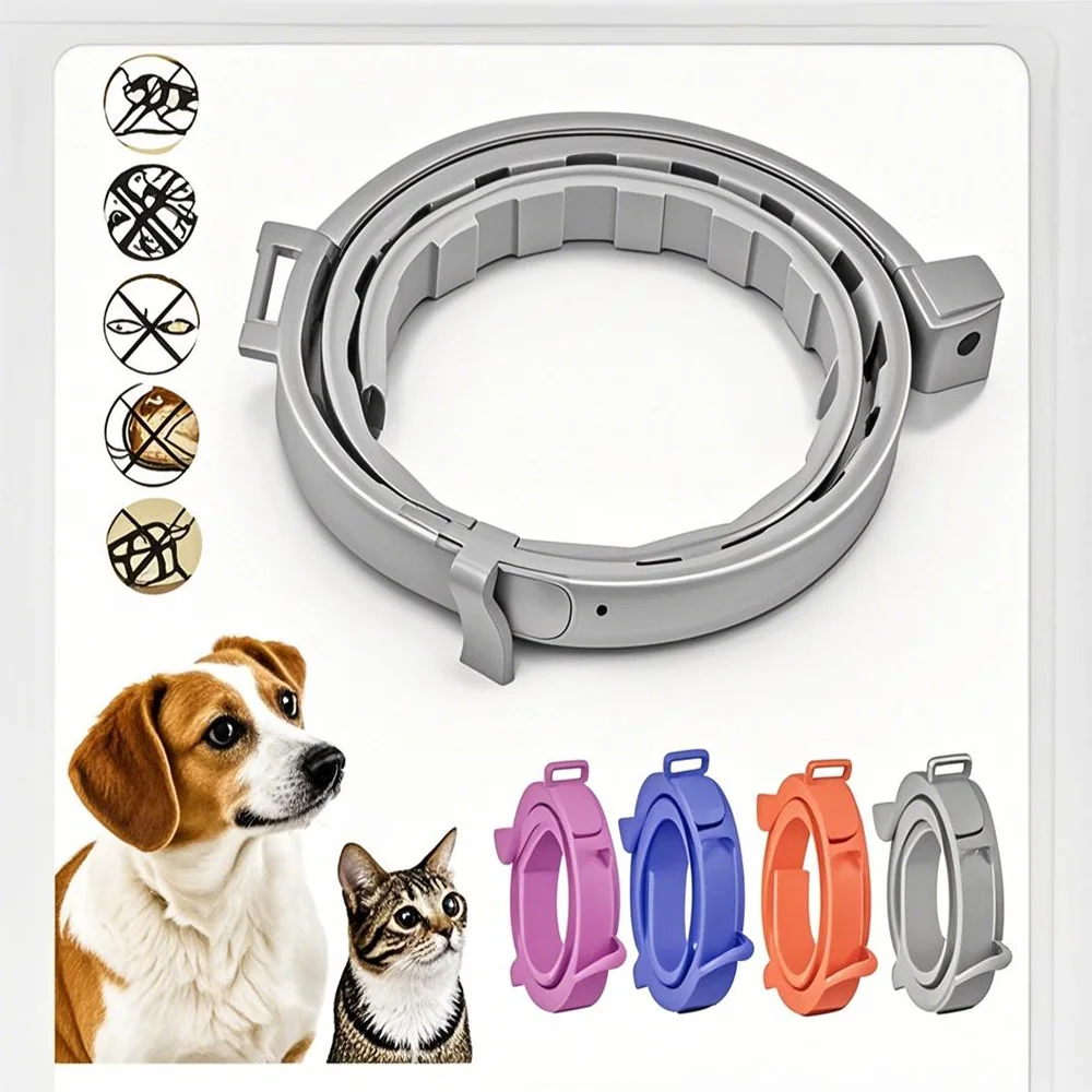 Pets Flea and Tick Collar 8 Month Protection Flea & Tick Dog Collar Anti-mosquito Cats Anti-Flea Puppy Supplies
