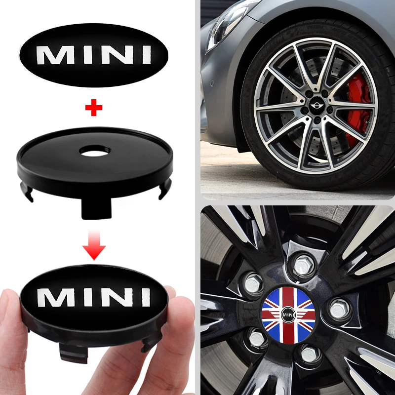 Car Wheel Hub Center Caps Rim Cover Badge Stickers 4pcs for MINI Cooper One S JCW R55 R56 F55 F56 R57 R59 R60 Countryman