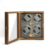 Walnut Grain Wooden Watch Winder for Automatic Watches 4 Box Display Collector Storage Wood with LED Light