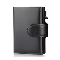 Rfid Credit Card Holder Wallets Men Black Magic Trifold Leather Slim Mini Wallet Small Money Bag Male Purses Carteira Masculina 2