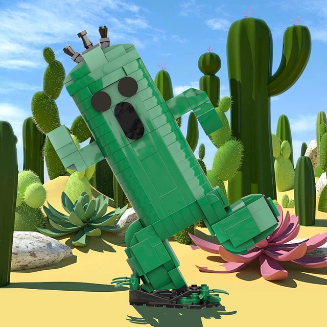 Moc Criatividade Dos Desenhos Animados Pássaro Fantasyed Cactus Verde  Monstro Bloco De Construção Conjunto Para O Jogo Cactus Planta Fantoche  Tijolo Presente Aniversário - Blocos Montáveis - AliExpress