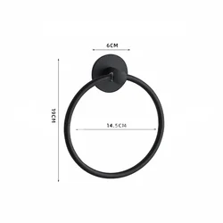 Luxury Brushed Gold Bathroom Hardware Set - Elegant Towel Bar, Ring, and Toilet Paper Holder (Round Black)
