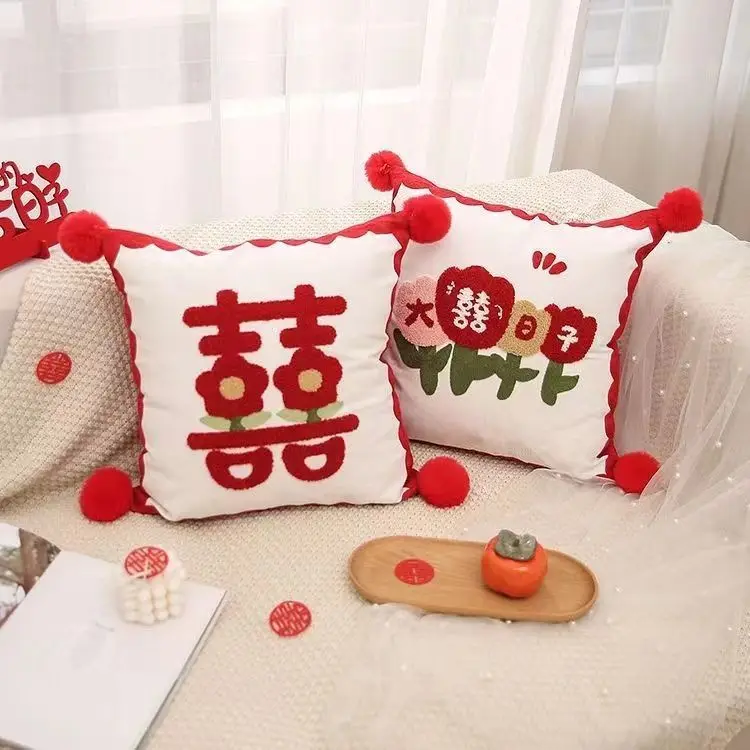 

(45*45cm) Beautiful flower pillowcase for living room bedside sofa car backrest office decoration (without pillow core)