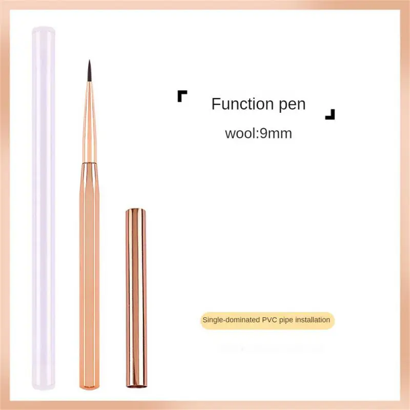 1PCS Nail Art Brush 6-16mm Line Painting Drawing Pen Acrylic Gel UV Extension Brush Nail Stripes Lines Liner DIY Manicure Tools 5