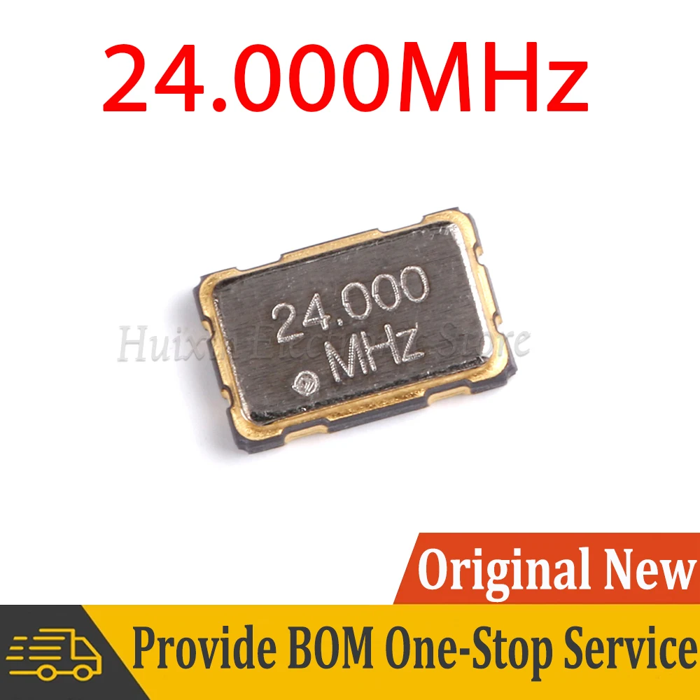 2pcs SMD 수동 수정 발진기 24.000mhz 24MHz 24M ±25PPM 3.3V..