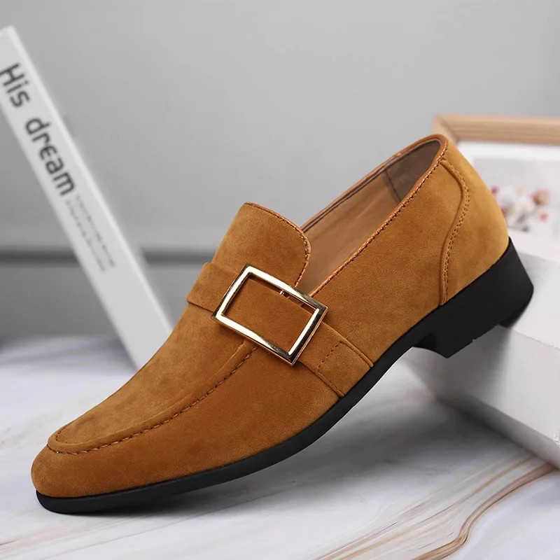 Business Shoes Fashion Men Dress Shoes New Social Wedding Mens Casual Shoe Men Driving Shoe Slip on Leather Work Loafers
