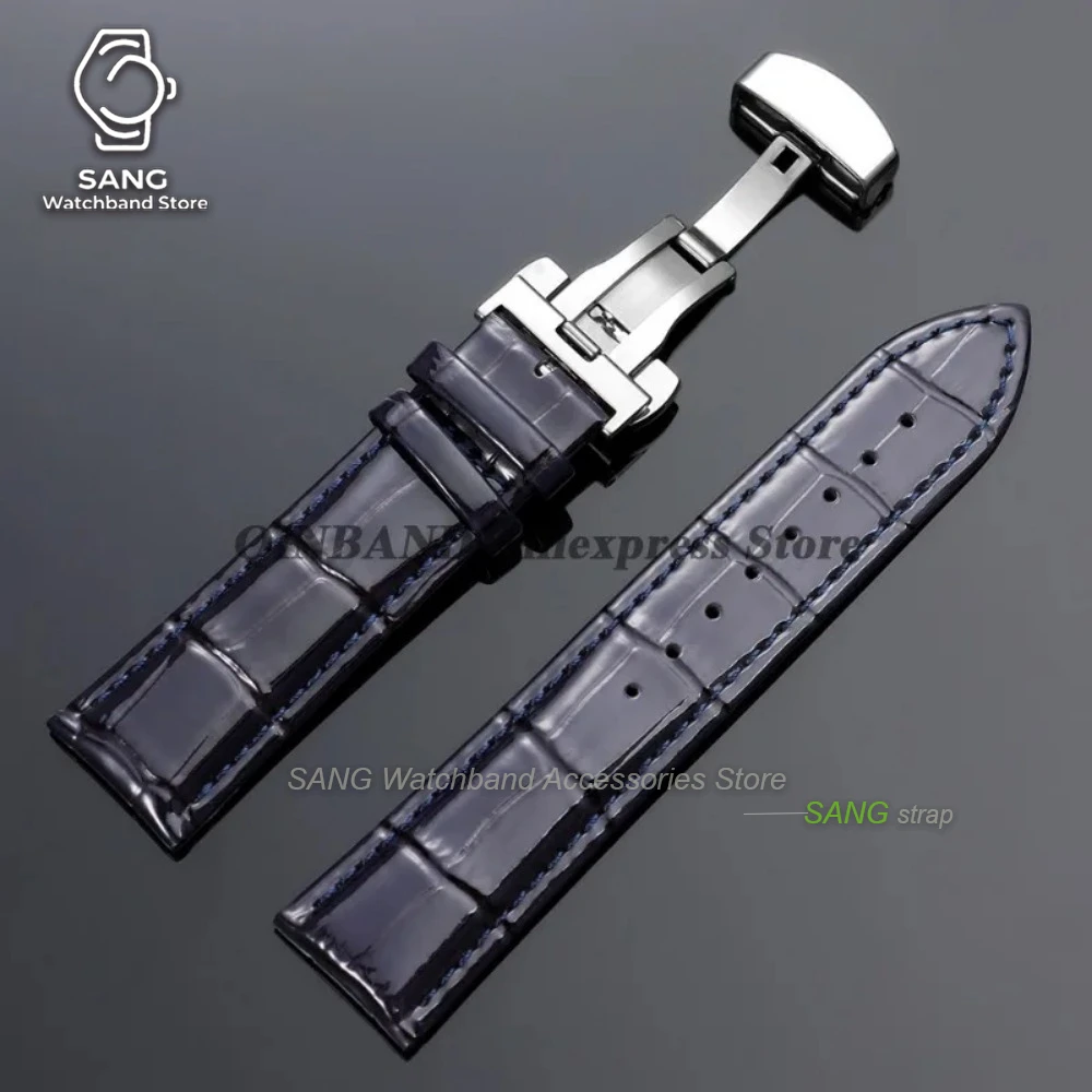 Premium Vintage Leather Watchbands with Butterfly Clasp – Adjustable Sizes