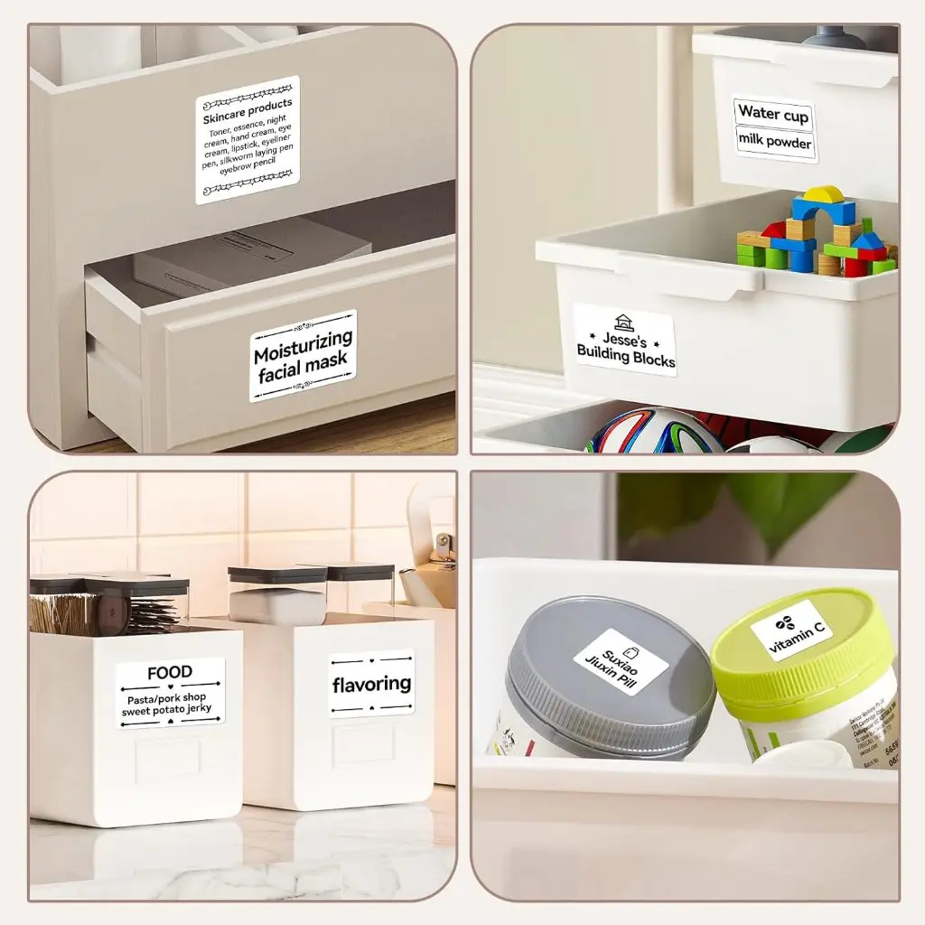 Niimbot الأبيض لصيقة علامة لفة الحرارية ذاتية اللص...