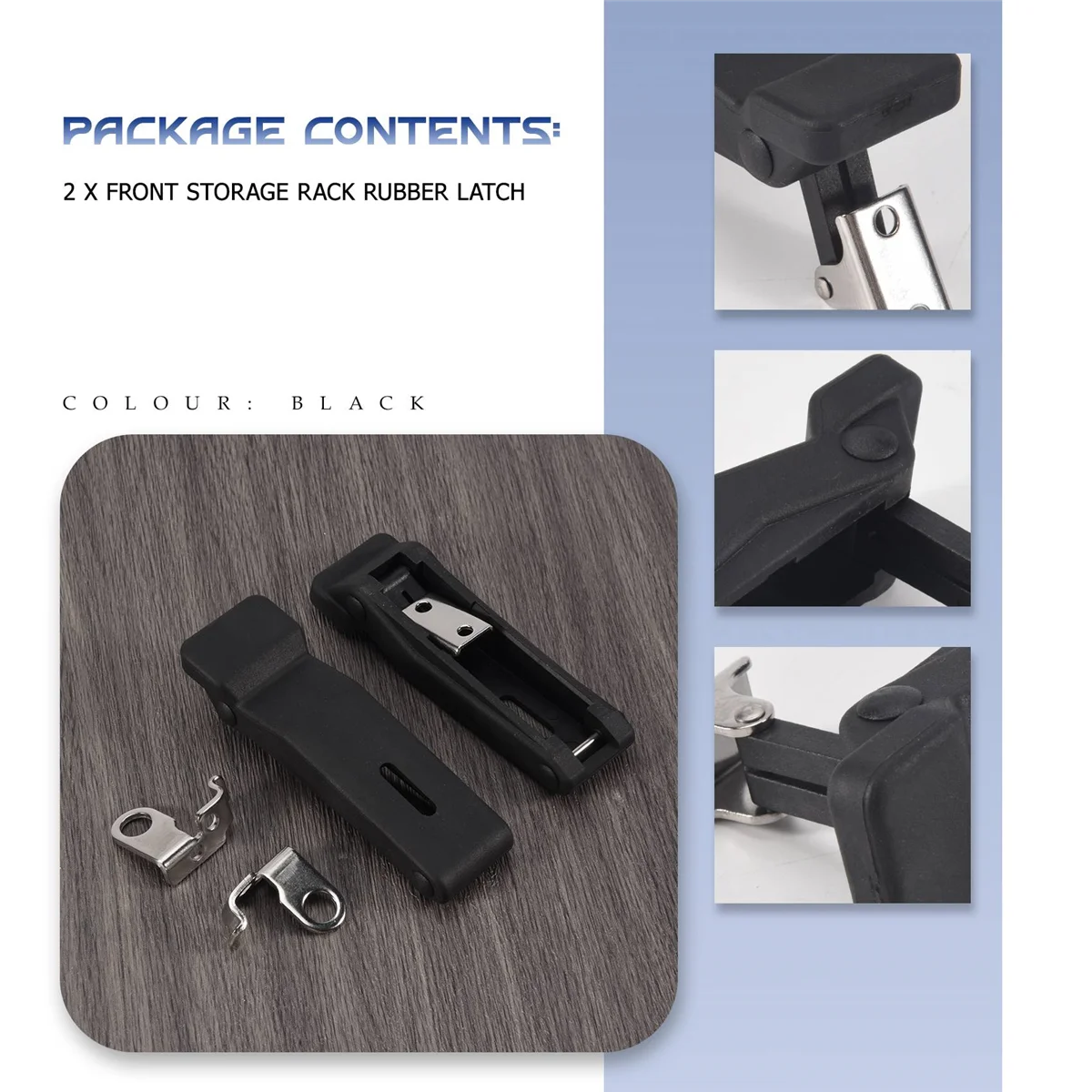 2877447 Flexible Rubber Front Storage Rack Latch 4Inch for Polaris Sportsman 500 550 800 850 1000 (2 Pack)