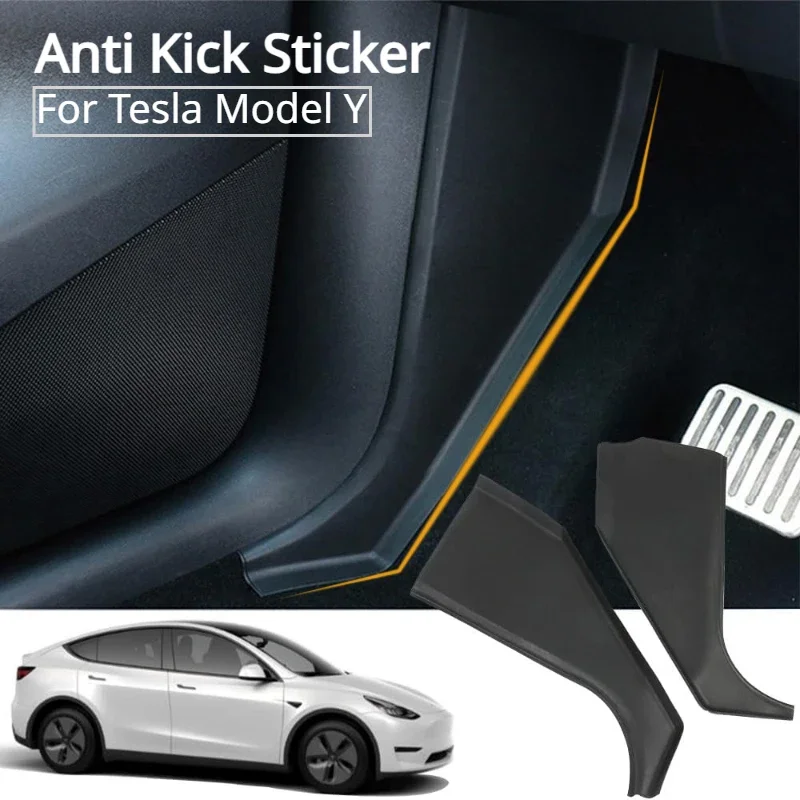 

Anti Kick Pad for Tesla Model Y Front Door Rest Pedal Side Guards Protector Sticker Protection Cover TPE Modely Accessories 2023