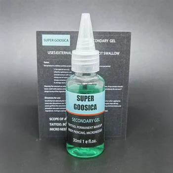 New Super Goosica Tattoo Blue Gel Secondary Gel During Permanent Makeup Microblading Piercing Eyebrow Lip Auxiliary Gel 30ml 1