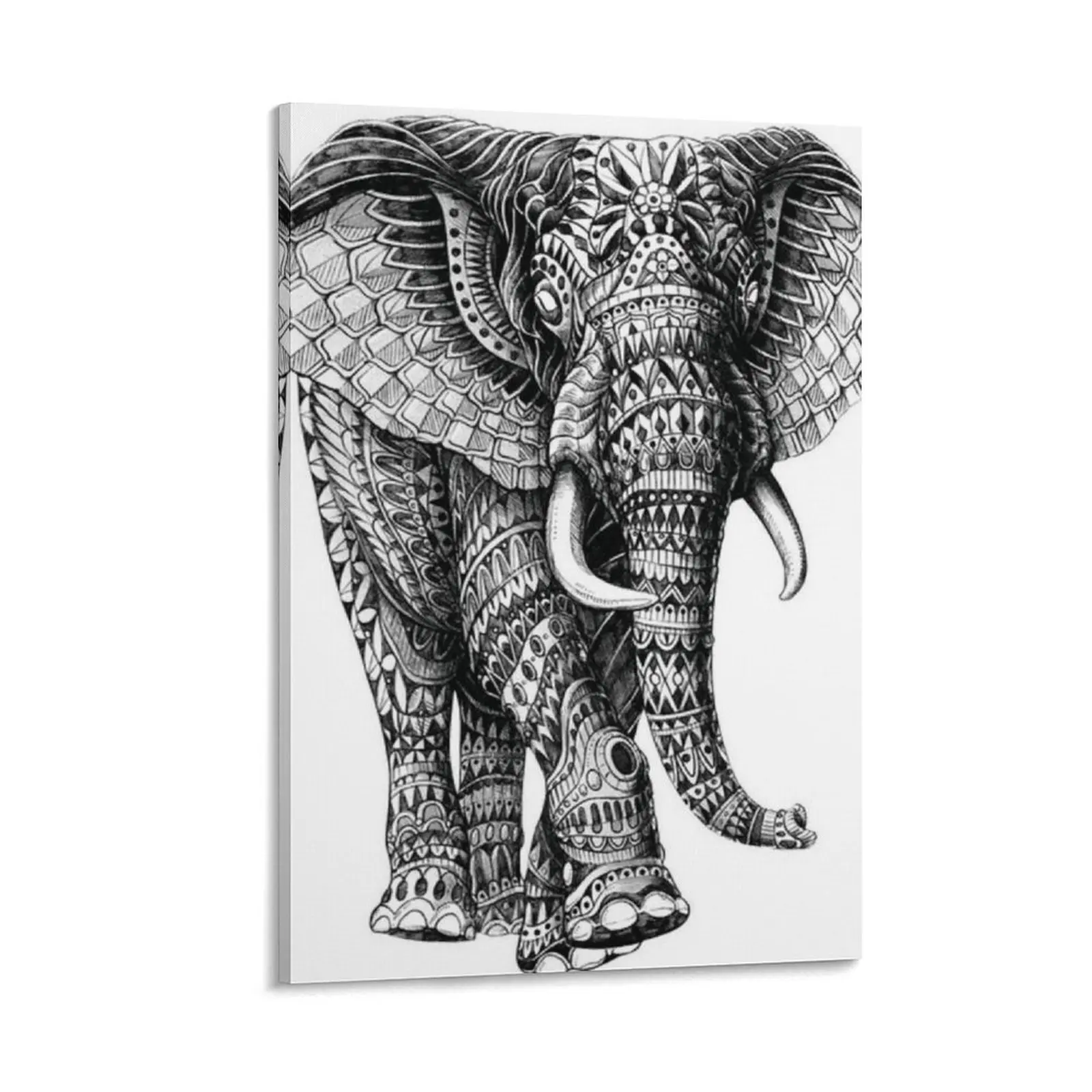 

Adult coloring: elephant Canvas Painting room decorations aesthetic Paintings Decoration bedroom