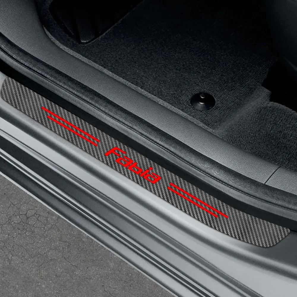 Premium Car Door Sill Threshold Decals and Stickers Set - 4PCS