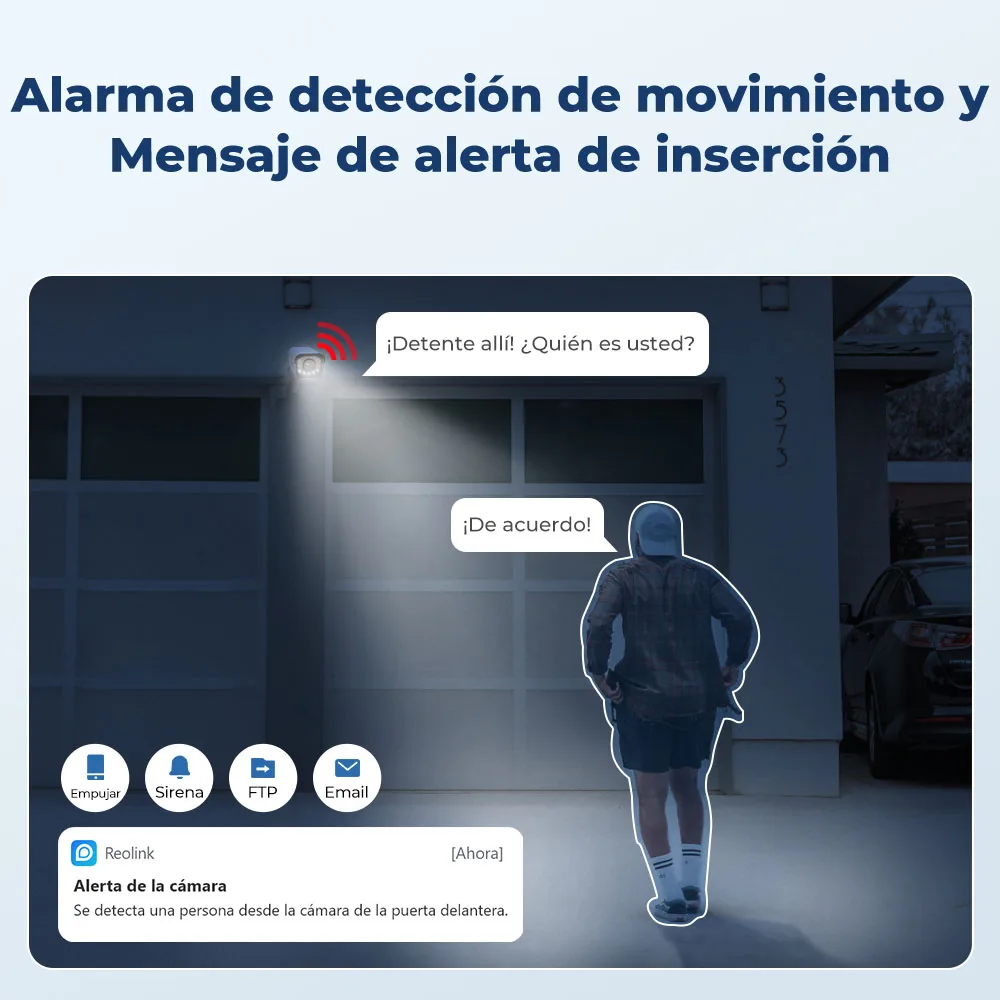 Reolink-cámara de seguridad inteligente 4K de 8MP, videocámara PoE con Zoom 5X, Audio bidireccional, IP, detección de personas y coches, foco de vigilancia, RLC-811A