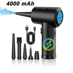 Cordless High-Power Air Duster with LED Light for Efficient Electronic Cleaning (4000 mAh)