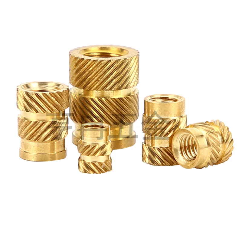 SL-type Double Twill Knurled Hot Melt Insert Nut And Screw Set 304 Stainless Steel Screw And Copper Thread Inlaid Nut Set