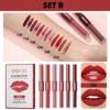 QIBEST Double-head Matte Velvet  Liquid Lipstick Long Lasting Non-Stick Cup Nude Mirror Lipgloss For Women Lips Makeup Cosmetics 6