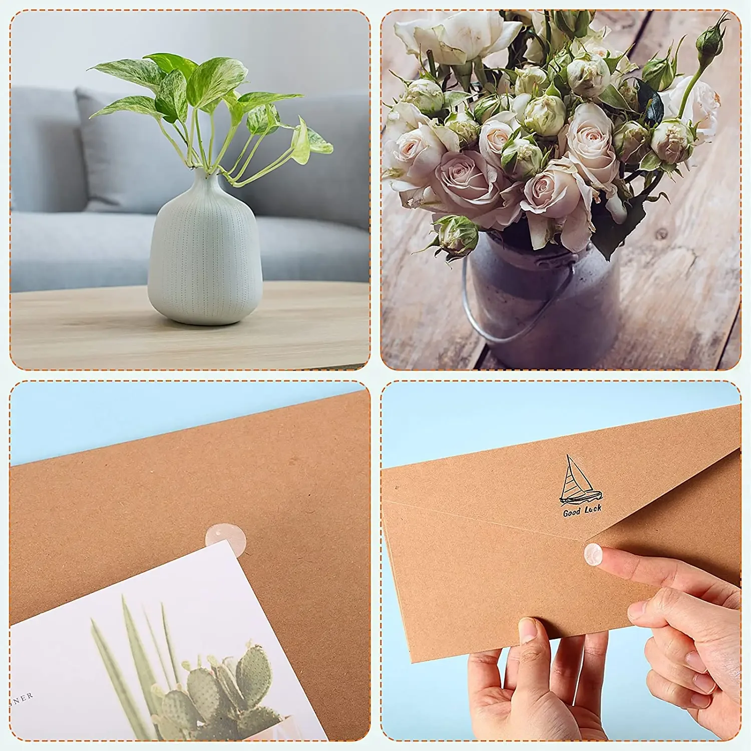 100pcs 1/1.5/2cm 양면 테이프 스티커 이동식 라운드 지우기 스티커 압정 흔적 없음 축제 장식을위한 작은 스티커