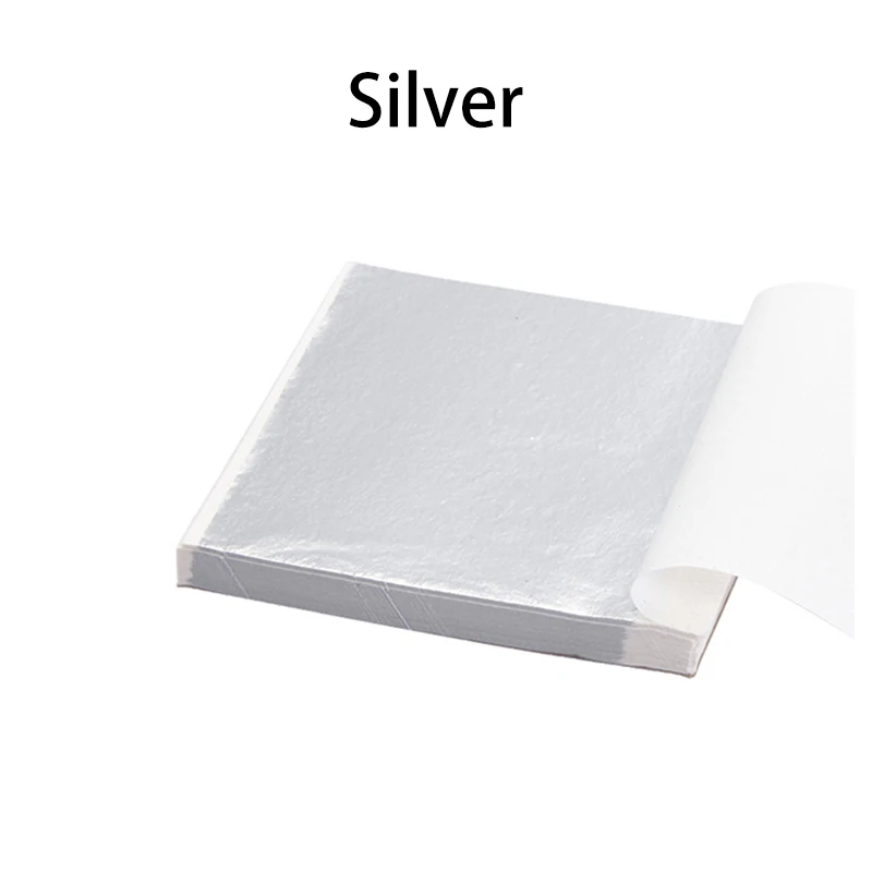 5/100Sheets Imitation Gold Silver Foil Papers Gilding Diy Art Craft Paper Resin Candle Plaster Nail Art Jewelry Making Filling