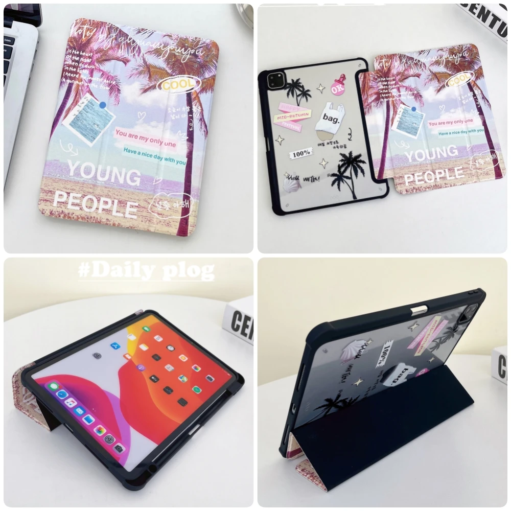 

With Pen Slot For iPad Air 5 4 10.9 inch 2022 10th Gen Case 10.2 7th 8th 9th Generation iPad Pro 11 12.9 M1 M2 2021 2022 Cover
