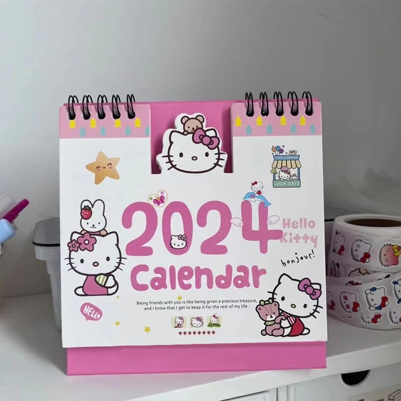 Cute Sanrio Yearly 2024 Calendar Poster Ideias de calendário, Coisas da
