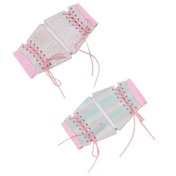 Elastic Belt for Dress Pink Corset Belt Lace-Up Cinchs Wide Dress Belt For Women Dropship