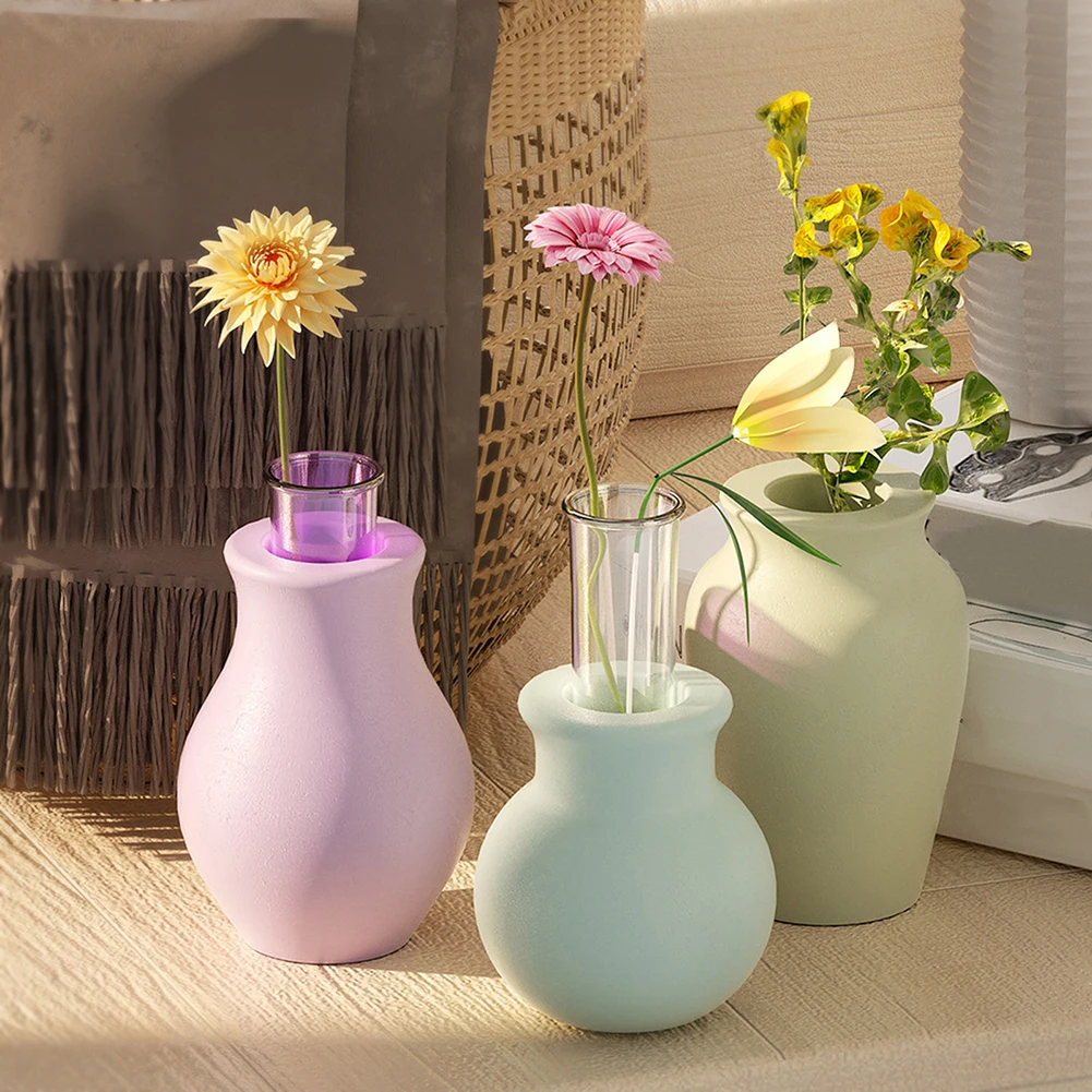 

Vase Pen Holder Silicone Resin Mold Bottle Shaped Box Jar Epoxy Silicone Casting Molds For Dried Flower Vase Ornament Storage