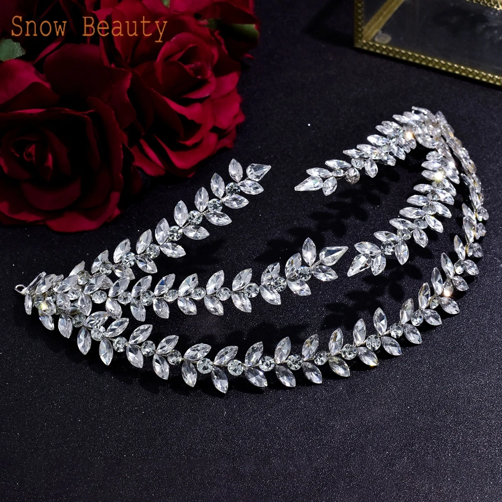 DZ034 Luxury Wedding Hair Accessories Party Jewelry Silver Bridal Crowns Elegant Prom Headwear Rhinestone Baroque Headpieces